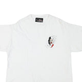 DISNEY Mens White Graphic T-Shirt L Short Sleeve Crew Neck Cotton Blend