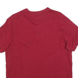 LEE Mens Red Henley T-Shirt L Short Sleeve Crew Neck Cotton Blend Casual