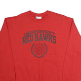 CHAMPION Mens Red Simpson University Red Hawks Crew Neck L Sweatshirt Cotton