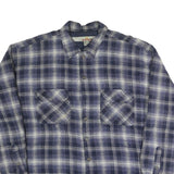 ANCHOR BLUE Mens Blue & White Check Shirt XL Casual Cotton Blend Button Up