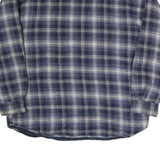 ANCHOR BLUE Mens Blue & White Check Shirt XL Casual Cotton Blend Button Up