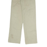 DICKIES Mens Cotton Blend Beige Regular Straight Trousers W32 L30 Workwear