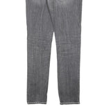 SILVER Womens Slim Grey Denim Slim Jeans W28 L30 Stylish Stitching Zip Closure