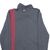 ADIDAS Womens Grey & Red Track Jacket UK 14 Polyester Blend Athletic Zip