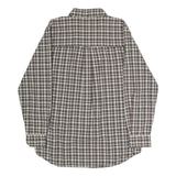CHAPS Mens Blue & Brown Check Shirt M Button-Down Collar Long Sleeve Cotton