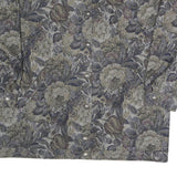 Womens Blue & Grey Floral Button Jacket XL Polyester Blend Woven Bomber Style
