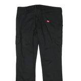 DICKIES Womens Black Regular Cargo Trousers W36 L31 Cotton Blend Zip Closure