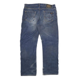 DICKIES Mens Blue Regular Fit Straight Denim Jeans W36 L32 Workwear Zip Closure