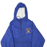 Mens Blue Folsom Jaguars Hooded Zip Jacket M Polyester Blend Plain Lightweight