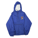 Mens Blue Folsom Jaguars Hooded Zip Jacket M Polyester Blend Plain Lightweight