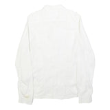 G-STAR Womens White Cotton Blend Shirt M Casual Button-Up Lightweight Summer