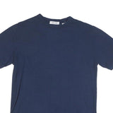 PIERRE CARDIN Mens Blue T-Shirt S Short Sleeve Crew Neck Plain Classic Fit