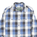 AMERICAN EAGLE Mens Blue And Black Check Shirt M Cotton Classic Fit Casual