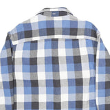 AMERICAN EAGLE Mens Blue And Black Check Shirt M Cotton Classic Fit Casual