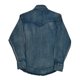 Wrangler Denim Shirt - Small Blue Cotton