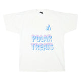 THE BEST Mens White Polar Treats Graphic T-Shirt L Short Sleeve Crew Neck Casual