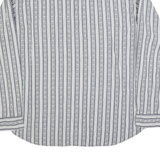 LEVI'S Mens Blue & White Striped Shirt XL Classic Cotton Blend Button Shirt