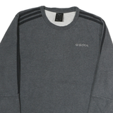 ADIDAS Mens Grey Sweatshirt Crew Neck S Cotton Athletic Casual