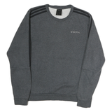 ADIDAS Mens Grey Sweatshirt Crew Neck S Cotton Athletic Casual