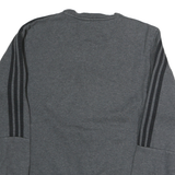 ADIDAS Mens Grey Sweatshirt Crew Neck S Cotton Athletic Casual