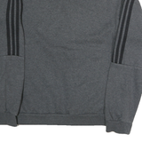 ADIDAS Mens Grey Sweatshirt Crew Neck S Cotton Athletic Casual