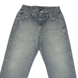 INDIAN Mens Classic Blue Denim Stone Wash Jeans W30 L27 Relaxed Fit Zip