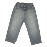 INDIAN Mens Classic Blue Denim Stone Wash Jeans W30 L27 Relaxed Fit Zip