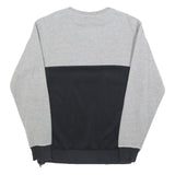 ELLESSE Mens Grey & Black & Red Cotton Blend Sweatshirt Crew Neck S Casual Style