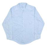 Mens Light Blue Shirt Long Sleeve L Polyester Blend Casual Workwear