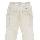 CARHARTT Womens Cotton Blend Beige Regular Fit Straight Trousers W30 L28