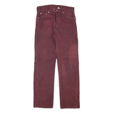 LEVI'S 501 Mens Red Regular Straight Denim Medium W28 L29 Classic Cotton Blend