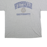 GILDEN Mens Grey Whiteman University Graphic T-Shirt XL Short Sleeve Crew Neck