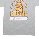 GILDAN Mens Grey Yellow San Lorenzo High School Grizzlies Graphic T-Shirt M