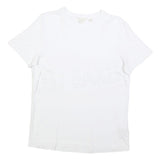 TED BAKER Womens White Modern T-Shirt M Short Sleeve Crew Neck Branding