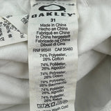 Oakley Chino Shorts - 31W 10L White Polyester Blend