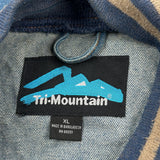 Amerhart Logo Tri-Mountain Varsity Jacket - XL Beige Cotton