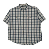 Carhartt Checked Short Sleeve Shirt - XL Blue Cotton