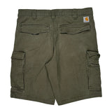 Carhartt Cargo Shorts - 34W 10L Green Cotton