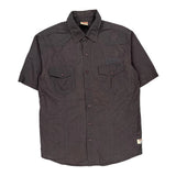 True Religion Short Sleeve Shirt - Large Grey Cotton