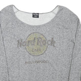 HARD ROCK CAFE Womens Grey Hollywood Pullover Sweatshirt M Cotton Blend