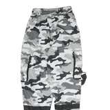 FB SISTERS Womens Polyester Grey & Black Camouflage Regular Tapered Trousers W22