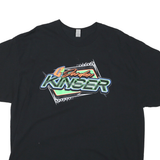 Mens Black Jordan Kinser Racing Graphic T-Shirt 2XL Short Sleeve Crew Neck
