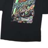 Mens Black Jordan Kinser Racing Graphic T-Shirt 2XL Short Sleeve Crew Neck
