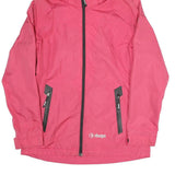 SHERPA Womens Pink Outdoor Jacket L Polyester Blend Woven Plain Zip Hooded