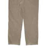 CALVIN KLEIN Mens Relaxed Beige Cotton Blend Trousers W36 L32 Casual Zip Closure