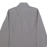 CALVIN KLEIN Mens Grey Plain Shirt S Cotton Blend Casual Button Down Long Sleeve