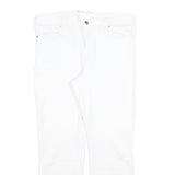 MICHAEL KORS Womens Cotton Blend White Slim Skinny Trousers W32 L28 Stylish