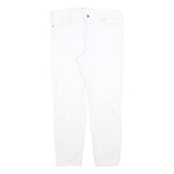 MICHAEL KORS Womens Cotton Blend White Slim Skinny Trousers W32 L28 Stylish