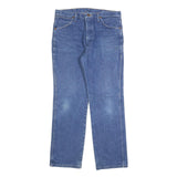WRANGLER Mens Regular Blue Denim Jeans W34 L30 Classic Cotton Blend Zip