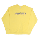 DELTA Mens Yellow Indianapolis Indiana Crew Neck L Cotton Sweatshirt